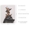 image:imageHAUS AND HUES Van Gogh Skeleton with Cigarette Poster  Gothic Skull Art Dark Academia Decor Beige Frame 24x36Statue Against Sky