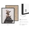 image:imageHAUS AND HUES Van Gogh Skeleton with Cigarette Poster  Gothic Skull Art Dark Academia Decor Beige Frame 24x36Statue Against Sky