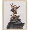 image:imageHAUS AND HUES Van Gogh Skeleton with Cigarette Poster  Gothic Skull Art Dark Academia Decor Beige Frame 24x36Statue Against Sky