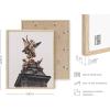 image:imageHAUS AND HUES Van Gogh Skeleton with Cigarette Poster  Gothic Skull Art Dark Academia Decor Beige Frame 24x36Statue Against Sky