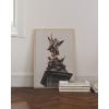 image:imageHAUS AND HUES Van Gogh Skeleton with Cigarette Poster  Gothic Skull Art Dark Academia Decor Beige Frame 24x36Statue Against Sky