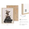 image:imageHAUS AND HUES Van Gogh Skeleton with Cigarette Poster  Gothic Skull Art Dark Academia Decor Beige Frame 24x36Statue Against Sky