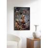 image:imageHAUS AND HUES Van Gogh Skeleton with Cigarette Poster  Gothic Skull Art Dark Academia Decor Beige Frame 24x36Witches Going to Sabbath