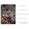image:imageHAUS AND HUES Van Gogh Skeleton with Cigarette Poster  Gothic Skull Art Dark Academia Decor Beige Frame 24x36Witches Going to Sabbath