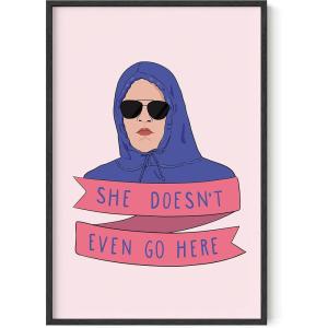 image:imageHAUS AND HUES Mean Girls Poster  Pink Wall Art Mean Girls Quotes Preppy Wall Art Pink Posters Pink Posters for Room Aesthetic Cute Preppy Room Decor Light Pink Pictures Framed Black 24 x 36