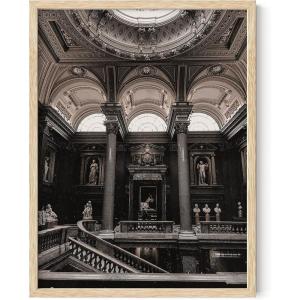 image:imageHAUS AND HUES Van Gogh Skeleton with Cigarette Poster  Gothic Skull Art Dark Academia Decor Beige Frame 24x36Renaissance Library