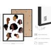 image:imageHAUS AND HUES African American Women Wall Art  Black Art Paintings African Art Decor Black Women Collage Poster for Bedroom or Living Room Beige Frame 24x36Hairstyle