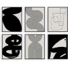 image:imageHAUS AND HUES Black Abstract Wall Art  Set of 6 Modern Black and Gray Line Art Prints Minimalist Geometric Abstract Art for Wall Decor Unframed 16x20Black  Beige Set of 6