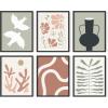 image:imageHAUS AND HUES Black Abstract Wall Art  Set of 6 Modern Black and Gray Line Art Prints Minimalist Geometric Abstract Art for Wall Decor Unframed 16x20Bohemian Gallery