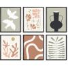 image:imageHAUS AND HUES Black Abstract Wall Art  Set of 6 Modern Black and Gray Line Art Prints Minimalist Geometric Abstract Art for Wall Decor Unframed 16x20Bohemian Gallery