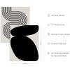image:imageHAUS AND HUES Black Abstract Wall Art  Set of 6 Modern Black and Gray Line Art Prints Minimalist Geometric Abstract Art for Wall Decor Unframed 16x20Black  Beige Set of 6