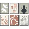 image:imageHAUS AND HUES Black Abstract Wall Art  Set of 6 Modern Black and Gray Line Art Prints Minimalist Geometric Abstract Art for Wall Decor Unframed 16x20Bohemian Gallery