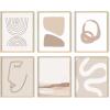 image:imageHAUS AND HUES Black Abstract Wall Art  Set of 6 Modern Black and Gray Line Art Prints Minimalist Geometric Abstract Art for Wall Decor Unframed 16x20Cream Gallery