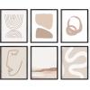 image:imageHAUS AND HUES Black Abstract Wall Art  Set of 6 Modern Black and Gray Line Art Prints Minimalist Geometric Abstract Art for Wall Decor Unframed 16x20Cream Gallery