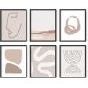 image:imageHAUS AND HUES Black Abstract Wall Art  Set of 6 Modern Black and Gray Line Art Prints Minimalist Geometric Abstract Art for Wall Decor Unframed 16x20Cream Gallery