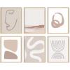 image:imageHAUS AND HUES Black Abstract Wall Art  Set of 6 Modern Black and Gray Line Art Prints Minimalist Geometric Abstract Art for Wall Decor Unframed 16x20Cream Gallery