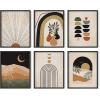 image:imageHAUS AND HUES Black Abstract Wall Art  Set of 6 Modern Black and Gray Line Art Prints Minimalist Geometric Abstract Art for Wall Decor Unframed 16x20Midcentury Terracotta