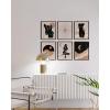 image:imageHAUS AND HUES Black Abstract Wall Art  Set of 6 Modern Black and Gray Line Art Prints Minimalist Geometric Abstract Art for Wall Decor Unframed 16x20Midcentury Woman