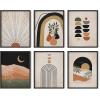 image:imageHAUS AND HUES Black Abstract Wall Art  Set of 6 Modern Black and Gray Line Art Prints Minimalist Geometric Abstract Art for Wall Decor Unframed 16x20Midcentury Terracotta