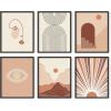 image:imageHAUS AND HUES Black Abstract Wall Art  Set of 6 Modern Black and Gray Line Art Prints Minimalist Geometric Abstract Art for Wall Decor Unframed 16x20Natural Boho