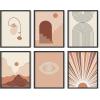 image:imageHAUS AND HUES Black Abstract Wall Art  Set of 6 Modern Black and Gray Line Art Prints Minimalist Geometric Abstract Art for Wall Decor Unframed 16x20Natural Boho