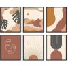 image:imageHAUS AND HUES Black Abstract Wall Art  Set of 6 Modern Black and Gray Line Art Prints Minimalist Geometric Abstract Art for Wall Decor Unframed 16x20Warm Boho