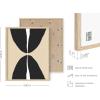 image:imageHAUS AND HUES Black and White Abstract Art Prints Mid Century Modern Wall Decor Black Abstract Wall Art Black and White Mid Century Modern Poster Abstract Shapes Art Print Black Framed 12x16Half Circles