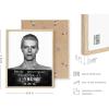 image:imageHAUS AND HUES Celebrity Mugshots Poster Rock Posters Vintage Kurt Cobain Poster Mick Jagger Mugshot Elvis Poster Jimi Hendrix Poster David Bowie Poster Frank Sinatra Mugshot Beige Framed 8x10