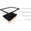 image:imageHAUS AND HUES Wall Art Set of 4  Abstract Blue Art Prints Navy Blue Poster Unframed 11x14 for Bathroom Bedroom Living Room Kitchen OfficeBW Modern Shapes Set of 4