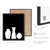 image:imageHAUS AND HUES Wall Art Set of 4  Abstract Blue Art Prints Navy Blue Poster Unframed 11x14 for Bathroom Bedroom Living Room Kitchen OfficeBW Modern Shapes Set of 4
