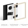 image:imageHAUS AND HUES Wall Art Set of 4  Abstract Blue Art Prints Navy Blue Poster Unframed 11x14 for Bathroom Bedroom Living Room Kitchen OfficeBW Modern Shapes Set of 4