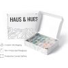 image:imageHAUS AND HUES Wall Art Set of 4  Abstract Blue Art Prints Navy Blue Poster Unframed 11x14 for Bathroom Bedroom Living Room Kitchen OfficeGeometric
