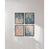 image:imageHAUS AND HUES Wall Art Set of 4  Abstract Blue Art Prints Navy Blue Poster Unframed 11x14 for Bathroom Bedroom Living Room Kitchen OfficeGeometric