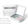 image:imageHAUS AND HUES Wall Art Set of 4  Abstract Blue Art Prints Navy Blue Poster Unframed 11x14 for Bathroom Bedroom Living Room Kitchen OfficeGeometric