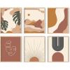image:imageHAUS AND HUES Black Abstract Wall Art  Set of 6 Modern Black and Gray Line Art Prints Minimalist Geometric Abstract Art for Wall Decor Unframed 16x20Warm Boho