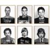 image:imageHAUS AND HUES Celebrity Mugshots Poster Rock Posters Vintage Kurt Cobain Mick Jagger Mugshot Elvis Poster Jimi Hendrix Poster David Bowie Poster Frank Sinatra Mugshot Beige Framed 11x14
