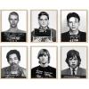 image:imageHAUS AND HUES Celebrity Mugshots Poster Rock Posters Vintage Kurt Cobain Poster Mick Jagger Mugshot Elvis Poster Jimi Hendrix Poster David Bowie Poster Frank Sinatra Mugshot Beige Framed 8x10