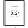 image:imageHAUS AND HUES 18x24 Black Picture Frame  Aluminum Shatterproof Plexiglass Vertical amp Horizontal Hanging  Ideal for Home Room Office Decor 18x24 in