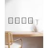 image:imageHAUS AND HUES 4x6 Black Metal Picture Frames  Black Frames 4X6  Features Premium Aluminum Vertical Hanging Easel Back for Tabletop Home Office 4x6 in Black Set of 4