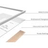 image:imageHAUS AND HUES 4x6 White Aluminum Frame Set of 3  Vertical Hanging Easel Back for Tabletop Shatterproof Plexiglass 4x6 in White