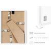image:imageHAUS AND HUES 4x6 White Aluminum Frame Set of 3  Vertical Hanging Easel Back for Tabletop Shatterproof Plexiglass 4x6 in White