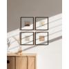 image:imageHAUS AND HUES Walnut Oak Wood 10x10 Picture Frames  Set of 4 Square Frames with Mat Premium Frames for Gallery Walls 10x10 in Walnut Set of 4