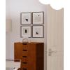 image:imageHAUS AND HUES Walnut Oak Wood 12x12 Picture Frames  Set of 4 Square Frames with Mat Modern Frames for Posters and Art Prints 12x12 in Walnut Set of 4