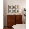 image:imageHAUS AND HUES Walnut Oak Wood 12x12 Picture Frames  Set of 6 Square Frames with Mat Contemporary Frames for Wall Art and Photos 12x12 in Walnut Set of 6