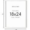 image:imageHAUS AND HUES White Oak Wood 18x24 Picture Frame  Oak Poster Frame Wall Mount for Artwork White Oak Frame