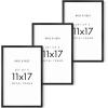 image:imageHAUS AND HUES 11x17 Black Metal Picture Frames  Features Premium Aluminum Vertical amp Horizontal Hang Shatterproof Plexiglass  Perfect for Home Room Office 11x17 in Black Set of 3
