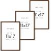 image:imageHAUS AND HUES 11x17 Walnut Oak Frame Set of 3  Wooden Poster Holders Rustic Gallery Wall Display