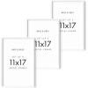 image:imageHAUS AND HUES 11x17 White Aluminum Frame Set of 3  Premium Build Vertical amp Horizontal Hanging Shatterproof Plexiglass 11x17 in White