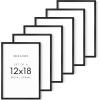 image:imageHAUS AND HUES 12x18 Black Metal Picture Frames  Features Premium Aluminum amp Hanging Hardware Shatterproof Plexiglass  Ideal for Home Room Office 12x18 in Black Set of 6