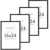 image:imageHAUS AND HUES 16x24 Black Metal Picture Frames  Features Premium Aluminum Vertical amp Horizontal Hang Shatterproof Plexiglass  Ideal for Home Room Office 16x24 in Black Set of 4
